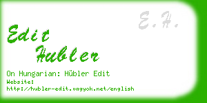 edit hubler business card