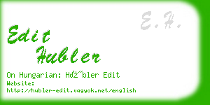 edit hubler business card